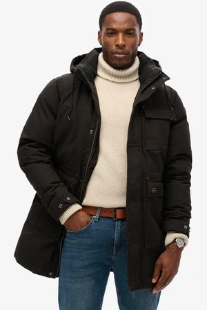 Superdry Mannen Workwear Parka met Capuchon Grootte: L