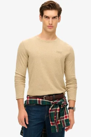 Superdry Mannen Essential Top met Lange Mouwen en Logo Grootte: XL