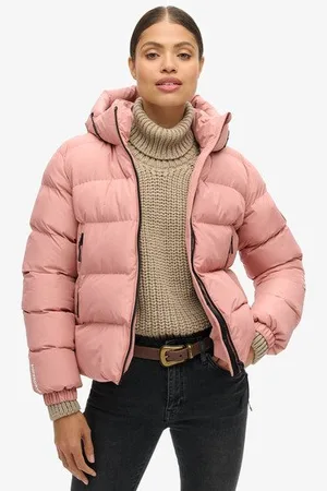 Superdry Vrouwen Sports Pufferjas met Capuchon Grootte: 36