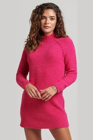 Superdry Vrouwen Jurk met Rolkraag Grootte: 42