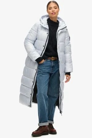 Superdry Vrouwen Lange Xpd Sports Pufferjas Grootte: 44