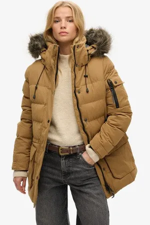 Superdry Vrouwen Expedition Parka van Microvezel Grootte: 40