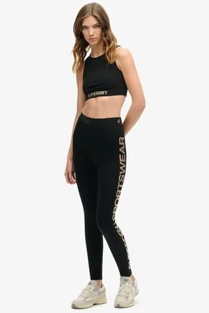 Superdry Vrouwen Sportieve Legging met Hoge Taille Grootte: 36