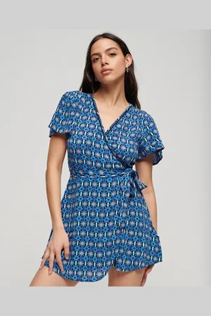 Superdry Vrouwen Vintage Mini-wikkeljurk Grootte: 36