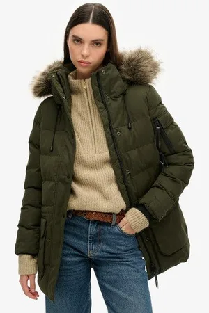 Superdry Vrouwen Expedition Parka van Microvezel Grootte: 40