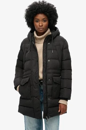 Superdry Vrouwen Halflange Everest Pufferjas Grootte: 36
