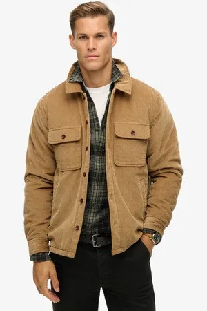 Superdry Mannen Surplus Gewatteerd Overshirt met Koord Grootte: L