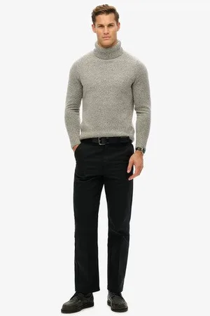 Superdry Mannen Chinobroek met Rechte Pijpen Grootte: 30/30
