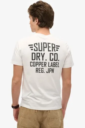 Superdry Mannen Copper Label T-shirt met Relaxte Pasvorm Grootte: Xxxl