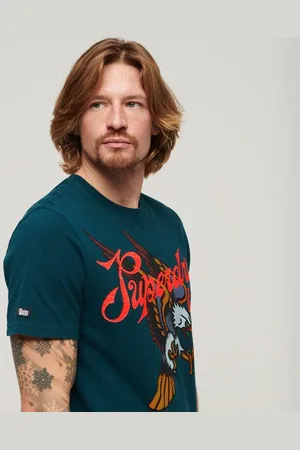 Superdry Mannen Tattoo Script T-shirt Grootte: S
