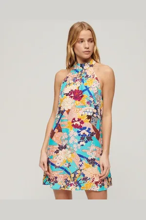 Superdry Vrouwen Mouwloze Mini-jurk met Print Grootte: 40