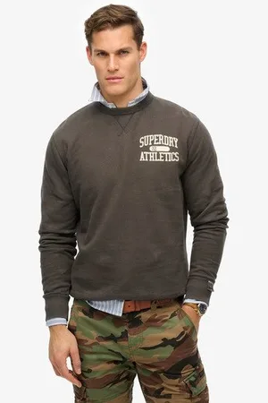 Superdry Mannen Athletic Essentials Sweatshirt met Ronde Hals Grootte: L