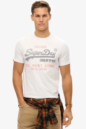 Superdry Mannen Heritage T-shirt met Vintage Logo en Relaxte Pasvorm Grootte: M