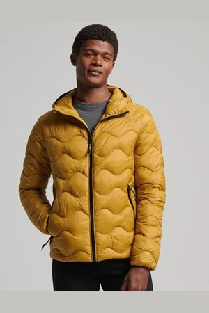 Superdry Mannen Lichtgewicht Gewatteerde jas met Capuchon Grootte: XS