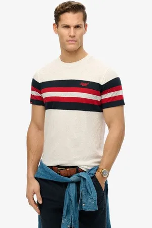 Superdry Mannen Essentials T-shirt met Strepen Grootte: XL