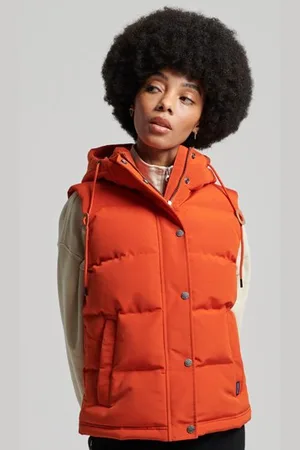Superdry Vrouwen Vintage Everest Bodywarmer met Capuchon Grootte: 42