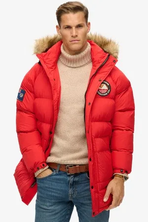 Superdry Mannen Lange Gewatteerde Everest Parka Grootte: S