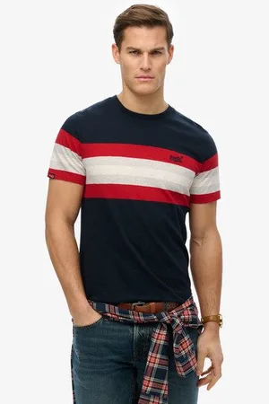 Superdry Mannen Essentials T-shirt met Strepen Grootte: L
