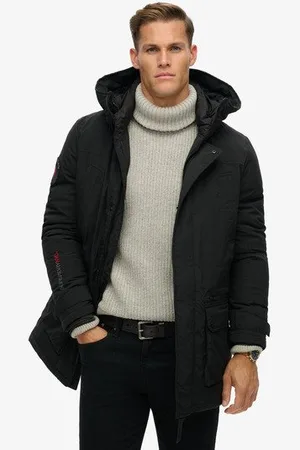 Superdry Mannen Gewatteerde City Parka Grootte: M