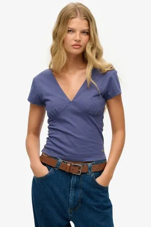 Superdry Vrouwen Korsettop met Kapmouwtjes Grootte: 38