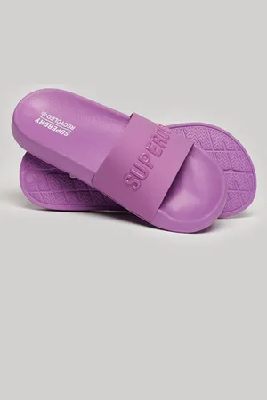 Superdry Vrouwen Vegan Code Badslippers met Logo Grootte: S