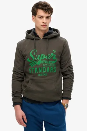 Superdry Mannen Standard Script-hoodie Grootte: S