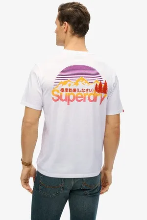 Superdry Mannen Great Outdoors T-shirt met Core Logo op de Borst Grootte: L