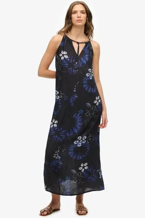 Superdry Vrouwen Beach Camimaxi-jurk Grootte: 36