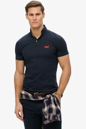 Superdry Mannen Essential Neon Poloshirt van Jersey met Logo Grootte: XL