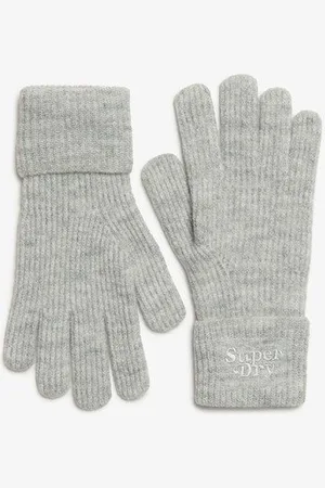 Superdry Vrouwen Zachte Ribgebreide Handschoenen Grootte: 1SIZE