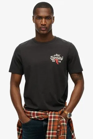Superdry Mannen Athletic T-shirt met Relaxte Pasvorm Grootte: S