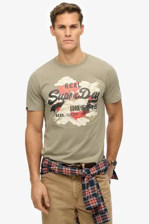 Superdry Mannen Vintage Logo Tokyo T-shirt met Relaxte Pasvorm Grootte: Xxl