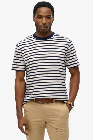 Superdry Mannen Merchant Stripe T-shirt Grootte: XL