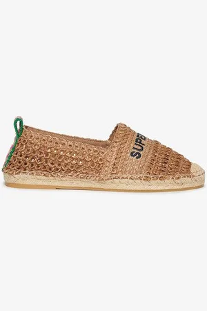 Superdry Vrouwen Raffia Espadrille met Borduursels Grootte: 39
