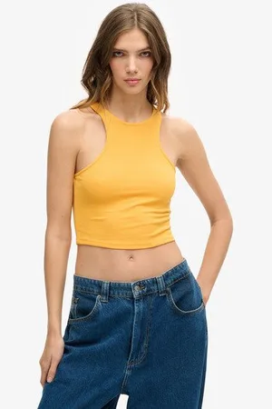 Superdry Vrouwen Studios Racer Tanktopje van Jersey Grootte: 40