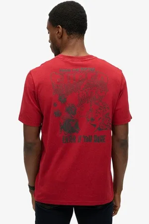 Superdry Mannen B-movie Grafisch T-shirt met Losse Pasvorm Grootte: M
