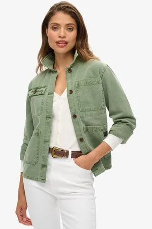 Superdry Vrouwen Chore-jas met Vier Zakken Grootte: 38