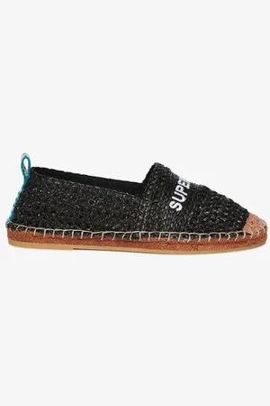 Superdry Vrouwen Raffia Espadrille met Borduursels Grootte: 39