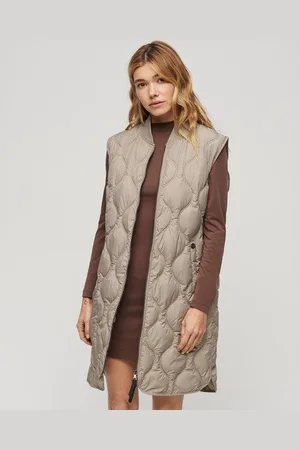 Superdry Vrouwen Lange Studios Bodywarmer Grootte: 36