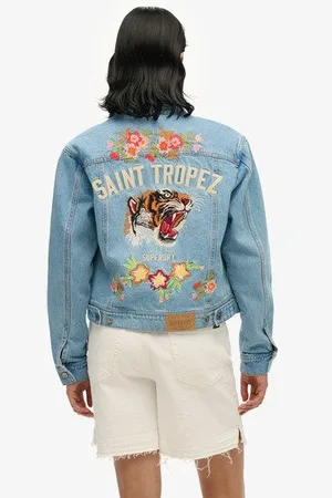 Superdry Vrouwen Versierd Spijkerjack Grootte: 40