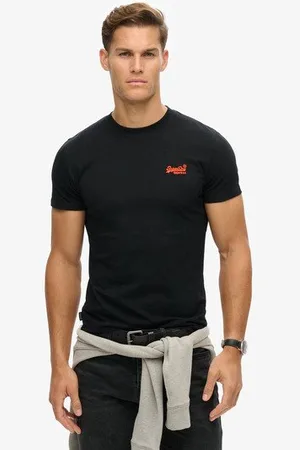 Superdry Mannen Essential T-shirt van Biologisch Katoen met Logo Grootte: L