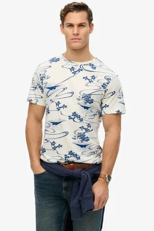 Superdry Mannen Classic Essential T-shirt met Print Grootte: Xxl