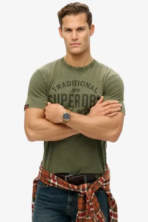 Superdry Mannen Machined Goods Workwear T-shirt Grootte: L