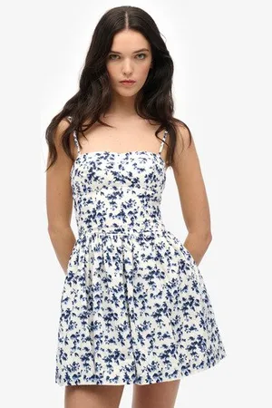 Superdry Vrouwen Minicami-jurk met Korsetmodel Grootte: 40
