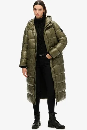 Superdry Vrouwen Lange Xpd Sports Pufferjas Grootte: 40