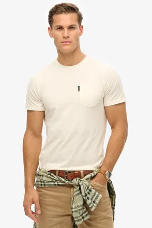 Superdry Mannen Klassiek Essential T-shirt met Borstzak Grootte: S