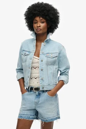 Superdry Vrouwen Versierd Spijkerjack Grootte: 40