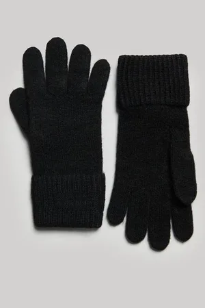 Superdry Vrouwen Essential Geribde Handschoenen Grootte: 1SIZE