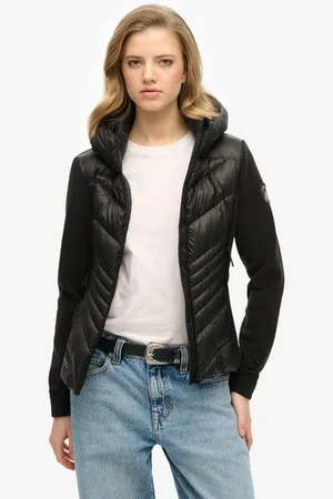 Superdry Vrouwen Storm Fleecejack met Capuchon Grootte: 40