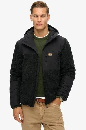 Superdry Mannen Hybride Expedition Hoodie met Borgvoering Grootte: XL